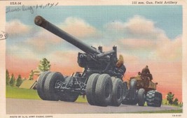 155 mm Gun Field Artillery 1941 San Miguel California CA Postcard D40 - £2.38 GBP