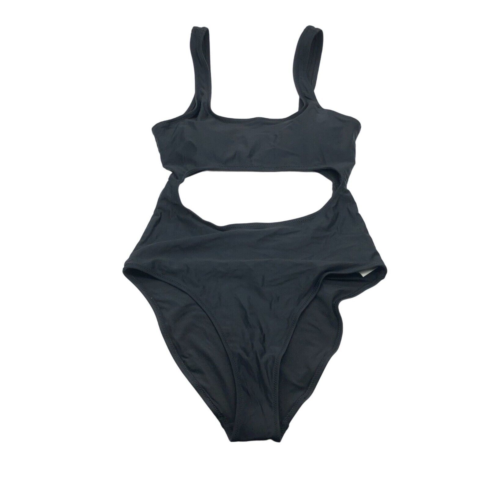 Primary image for Aerie One Piece Swimsuit Cheeky Cutouts Square Neck Black S