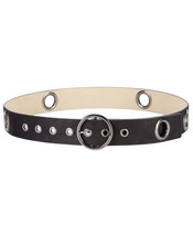 allbrand365 designer Womens Grommeted Belt, Large, Black - £26.99 GBP