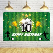 Soccer 10Th Birthday Decorations For Boys Or Girls, Soccer Happy 10Th Birthday B - £20.33 GBP