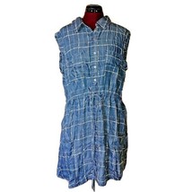 Style &amp; Co Dress Multicolor Women Petite XL Pockets Drawstring Waist But... - $33.66