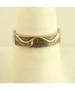 Vintage 14k Gold Sterling Silver Wedding Engagement Promise M M Rogers Ring - £86.29 GBP