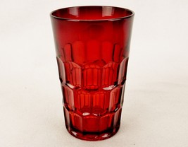 Ruby Glass Tumbler, 10 Oz, Vintage Anchor Hocking, High Point Diamond Pa... - £10.14 GBP