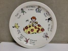 SYRACUSE CHINA Old Ivory Nursery Rhymes Miss Muffet 9&quot; Child&#39;s Plate Vintage  - £14.47 GBP