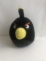 Vintage Angry Bird Plush Black &quot;Bomb&quot; stuffed animal Plush - £13.48 GBP
