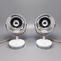 1970s Gorgeous Pair of White Eyeball Table Lamps by Veneta Lumi. Made in Italy - £329.15 GBP