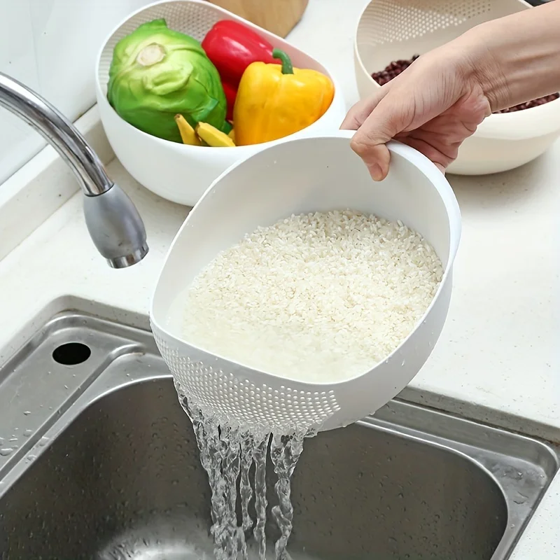 Multipurpose Rice Strainer Sieve Basket for Kitchen - Fruit Veg Wash - W... - $242.14 MXN