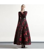 High Quality Elegant Women Long Sleeve Long Maxi Dress Fall Floral Lady ... - £109.70 GBP