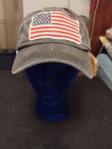 American USA Flag Baseball Cap Hat Adjustable Strapback Distressed Embro... - $16.71 CAD