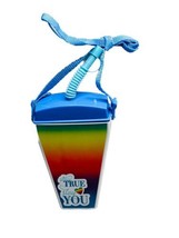 Stay True Stay You Plastic Rainbow Travel Tumbler With Straw/Strap 18 Oz - £11.64 GBP