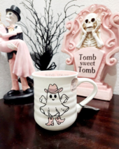Halloween Pink Ghost Cowgirl BOO YAH! Coffee Mug Decor NEW - $22.76