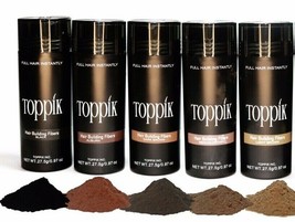 TOPPIK Hair Building Fibers 27.5g Dark Brown Med Brown Black Instant Hair Fiber - £14.38 GBP