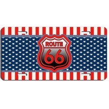 Route 66 vanity stars and stripes art aluminum license plate car truck S... - $17.33