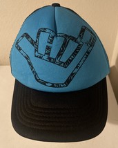 Hawaiian Headwear Hat Cap &quot;Hang Loose&quot; Blue And Black Mesh Trucker Adjus... - $11.99