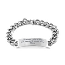 Sarcasm English Springer Spaniel Dog Cuban Chain Bracelet, I Just Want to Be a,  - £25.68 GBP