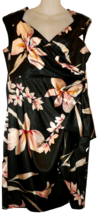 Maggy London Formal Floral Faux Wrap Dress Size 12 - $49.49