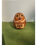 Peruvian Folk Art Gourd With Carved Owl Bird Design Hand Painted And Fired - $354.77 MXN