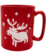 the old pottery company 22 oz red holiday moose mug by Just Mugs - $17.58