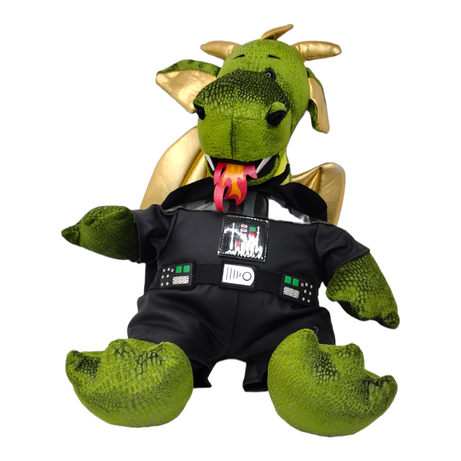 Primary image for Build A Bear Green Fire Breathing Dragon Plush 18" w/ Darth Vader Outfit