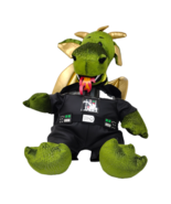 Build A Bear Green Fire Breathing Dragon Plush 18&quot; w/ Darth Vader Outfit - £23.34 GBP