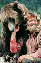 Dan Haggerty in The Life and Times of Grizzly Adams With Bear Smiling 18x24 Post - £19.29 GBP