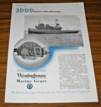 1945 Print Ad Westinghouse Marine Gears US Navy Diesel Tug Boat - $11.46
