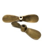 NauticalMart 15&quot; &amp; 18&quot; Set Of 2 Vintage Brass Bronze Ships Propeller Mar... - $199.00