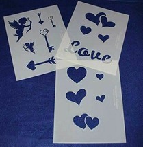 Valentines/Love/Heart Stencils - 3 pages - £22.99 GBP