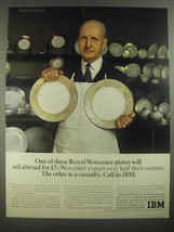 1967 IBM Computers Ad - One of these Royal Worcester plates will sell abroad  - $18.49