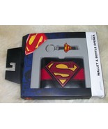 mens wallet key chain bottle opener super man new - $11.57