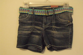 Girls Mudd NWT Denim Blue Belted Shorts Size 12 - $15.95