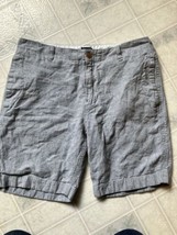 J. Crew Factory Men’s Size 33 Linen Cotton Beach Shorts Gray Style A4142 - £19.57 GBP
