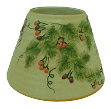 Yankee Candle Garden Ivy Berry Ceramic Candle Shade Cover Green Tan Large NWOT - $20.17