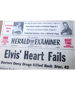 LOS ANGELES HERALD EXAMINER “ELVIS’ HEART FAILS” August 17, 1977, newspaper - $34.10 CAD