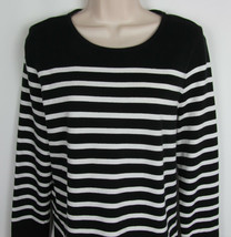 Talbots Sweater long sleeve crew neck pullover Striped Womens Size L P - $14.80