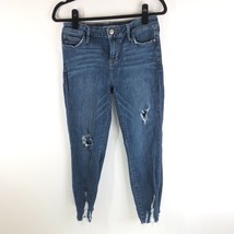 Sam Edelman Women&#39;s Jeans The Kitten Mid Rise Skinny Crop Dark Wash Blue 29 - £11.40 GBP