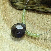 Iolite Faceted Pear Peridot Bead Briolette Natural Loose Gemstone Making Jewelry - £2.35 GBP
