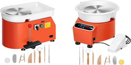 Two 25cm Pottery Wheel Forming Machine with Foot Pedal and 25CM LCD Touch Potter - $485.28