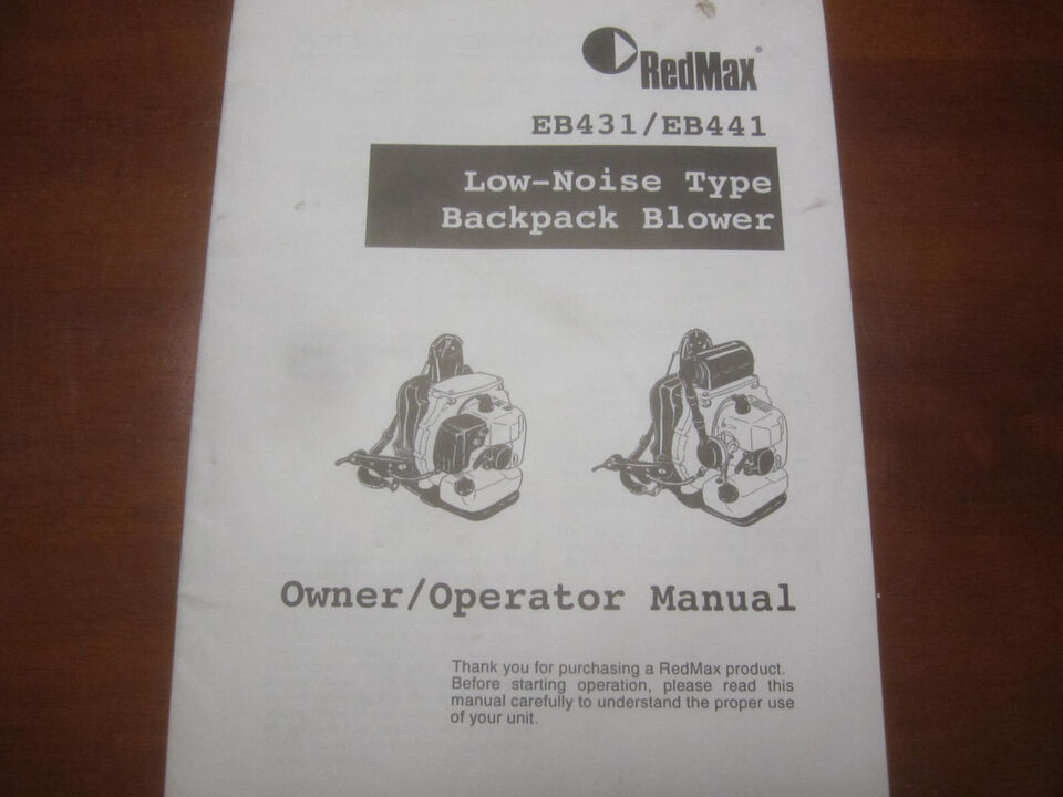RED MAX EB431 441 Manual Power Blower Operator&#39;s Manual - $14.99