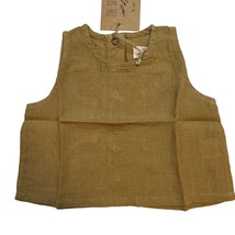 The Simple Folk Wilder Linen Tank 3/6 Month Camel New - £18.56 GBP