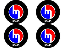 Mazda Knig  - Set of 4 Metal Stickers for Wheel Center Caps Logo Badges Rims  - £19.90 GBP+