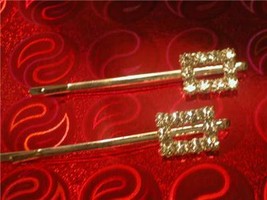 2 QUALITY SILVER PLATED CRYSTAL RHINESTONE PAGEANT BRIDAL HAIR BOBBY PIN... - $20.00