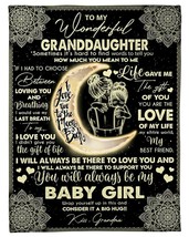 To My Granddaughter Blanket Gift For Girl Love Grandma Moon Light Custom Blanket - £28.60 GBP+