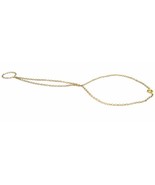Delicate Gold Chain Slave Anklet with Chain Toe Ring Attached - £15.64 GBP