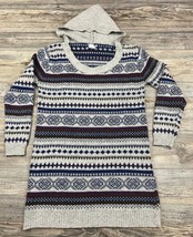 Earthbound Tunic Sweater Women&#39;s Medium Multicolor Stripe Long Sleeve Ho... - £13.23 GBP