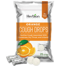 Herbion Naturals Cough Drops with Orange Flavor, Soothes Cough - Pack of 1 - $6.49