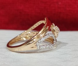 1.5Ct Zircone Cubico Diamante 18k Solid Oro Rosa Floreale Anello di Fidanzamento - £271.54 GBP