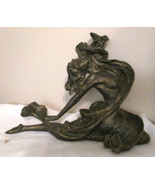 Vintage Art Deco Style Nude Lady Sculpture  Brass Gold tone - $140.25