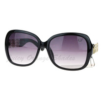 Designer Fashion Womens Sunglasses Square Frame Floral Rhinestones - £7.97 GBP