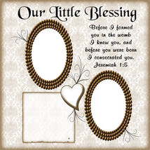 Our Blessing Digital Scrapbookng Quick Page Layout - $3.00